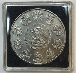 Серебряная монета "Либертад" 2015 год, в спец исполнении, Рутений, 31,1 г., Ag 999